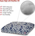 Navy Blue French Quarter Small Rectangle Indoor Outdoor Pet Dog Bed, Removable Washable Cover, Majestic Pet