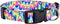 Native Pup Tie Dye Dog Collar, Paws and Bones Hippie Tiedye for Large Dogs