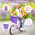 Kids Bike Basket Set - Handwoven Bike Baskets for Children with Spare Leather Straps and Bell, Easy Install