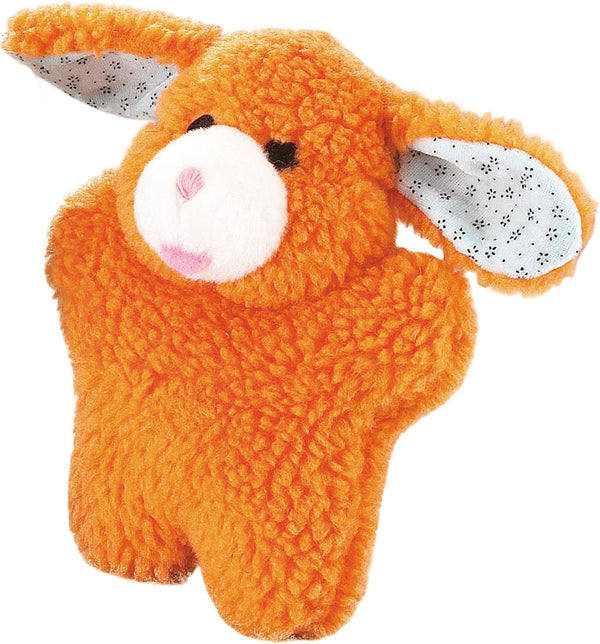 Zanies Cuddly Berber Baby Bunny Dog Toy, Orange, 8-Inch