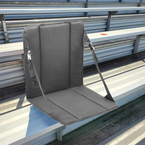 Pozico Portable Stadium Seat Cushion with Backrest for Bleacher, Lightweight Foldable Seat for Outdoor Sports, Concerts