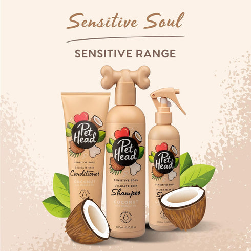 Sensitive Soul Shampoo for Dogs with Sensitive Skin - 16fl oz Coconut Scent, Hypoallergenic and Moisturizing