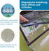 DIY Magnetic Fish Tank Lid Cover, Protective Net 37''X18'', Prevent Fish and Reptiles from Escaping