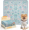 Lahome Washable Reusable Pee Pads for Dogs - Blue Botanical Floral 2