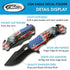 SZCO Supplies 300565 USA Eagle Decal Liner Lock Assisted Open Tactical Rescue Professional Folding Knife, Multi-Colored, 8" Length