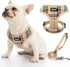 PUPTECK Soft Mesh Dog Harness and Leash Set, Comfort Padded Vest No Pull Harnesses for Pets, Beige, L.