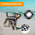 ASENKU Plaid Dog Sweater, Soft Comfortable Fleece Vest for Small & Medium Breeds, Warm Winter Dog Shirt (M, Black)