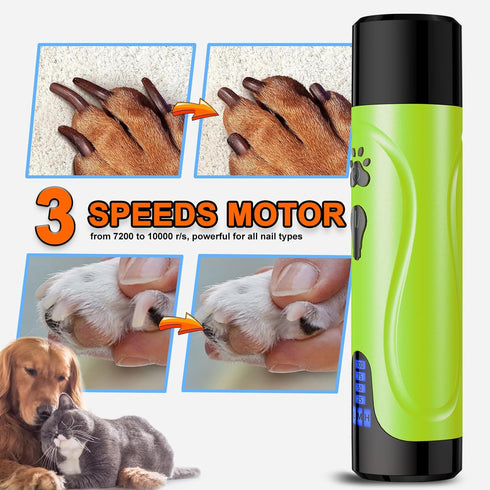 Trimmers Grooming,3 YABIFE Dog Nail Grinder, Dog Nail and Clippers Kit, Super Quiet, Rechargeable, for Small Large Dogs