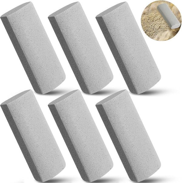 Abbylike 6 Pcs Pet Hair Remover Gray Pumice Stone Tool for Dog Hair Removal from Car, Bedding, Carpet (5.3 x 2 x 1.4