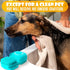 2Pcs Dog Bath Brush Scrubber with Soap Dispenser - Pet Shampoo Brush for Dogs & Cats Bath (Blue)