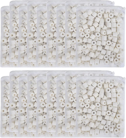 JIHAQUA 18 lbs Aquarium Bio Ceramic Rings Filter Media for Pond Fish Tank
