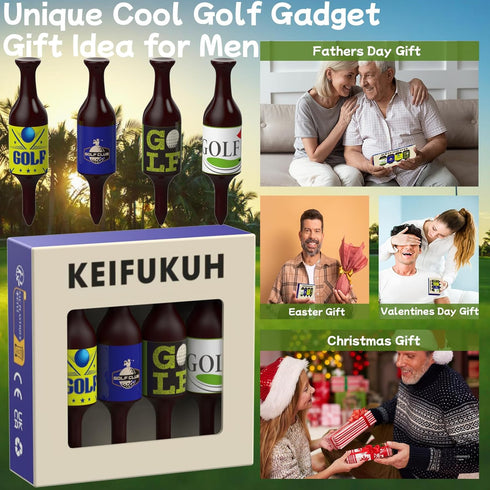Funny Golf Tees for Men - Unique Birthday Gifts for Dad, Golfers Accessories, Christmas Stocking Stuffers