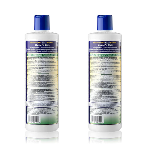 (20 Oz Mane 'n Tail Repair 'n Strengthen Shampoo & Conditioner Each) Cucumber & Aloe, Sulfate & Paraben Free, Vegan