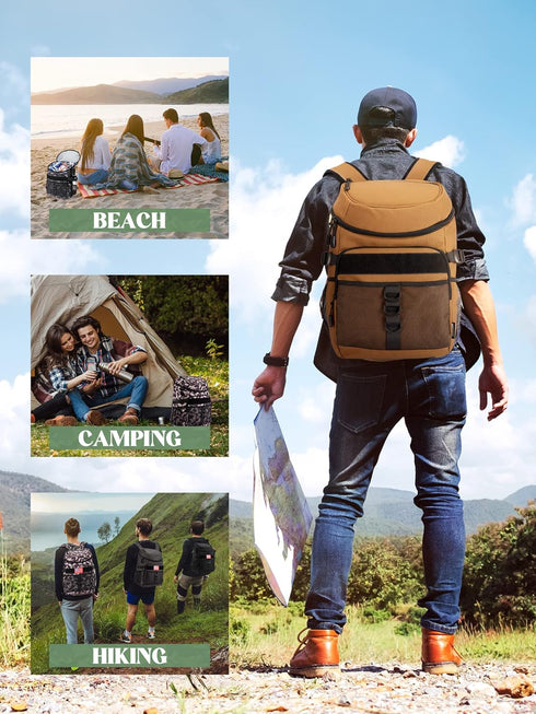 JOYHILL Backpack Cooler - Tactical Insulated Soft Cooler Bag, Large Capacity for 36 Cans/25 L, Leakproof for Men and