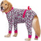 Medium Large Dog Recovery Suit for Surgery, Neuter Spay Onesie for Shedding, Licking Wound Alternative, Leopard Print
