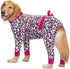 Medium Large Dog Recovery Suit for Surgery, Neuter Spay Onesie for Shedding, Licking Wound Alternative, Leopard Print