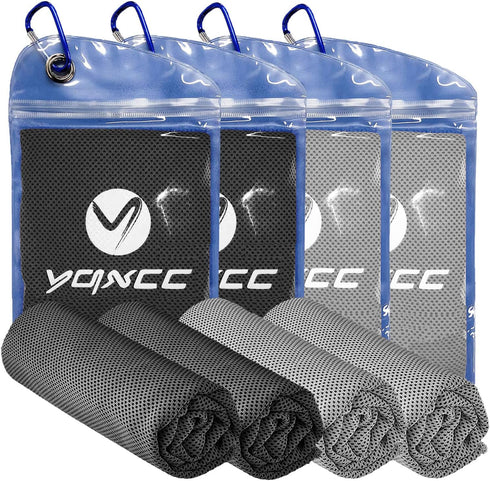 YQXCC Cooling Towels | 4 Pack 47"x12" | Ice Cool for Neck