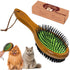 TAKAVU Two-Sided Dog Cat Grooming Brush - Multi-purpose Pet Brush for Loose Hair, Dirt, and Healthy Coat
