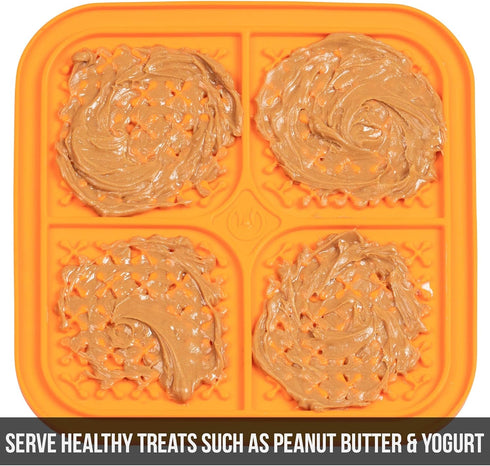 Hyper Pet IQ Treat Lick Mat for Dogs, Dog Slow Feeder & Cat Lick Mats, Perfect Dog Licking Mat
