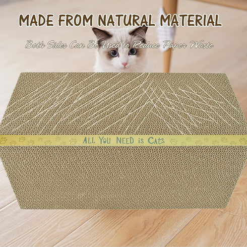 Cardboard Cat Scratcher Pads, Dual-Side Corrugated Cat Scratching Board for Indoor Cats