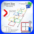GETMOVIN SPORTS Hopscotch Squares Set - Giant 15 Inch Squares with 2 Premium Beanbags for Indoor/Outdoor Fun