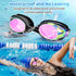 Vvinca Kids Swim Goggles with Bungee Strap, No Leaking Anti Fog for Ages 3-14