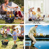 Foldable Camping Side Table, Ultralight Small Beach Aluminum, Portable Outdoor Table with Carry Bag and Storage