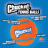 Chuckit Dog Tennis Ball Dog Toy, Medium (2.5 Inch Diameter) for Dogs 20-60 lbs, Pack of 4