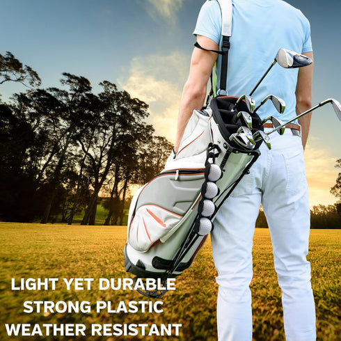 Golf Ball Holder - Holds 4 Golf Balls, Easy Attachment to Bag or Cart, Accessories Gift for Men and Women