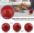 PrimePets Dog Treat Ball, 4 Pack Interactive Food Dispensing Puzzle Toy, Non-Toxic Rubber for Chewing