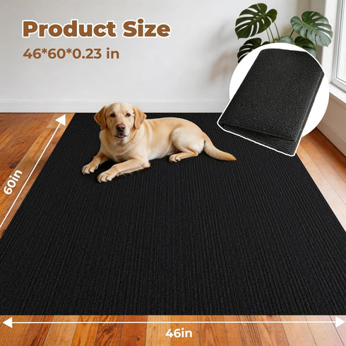 46 60 Dog Crate Mat, in x in Dog Playpen Mat Rubber Kennel Mat Extra Large Liner for Under Dog Crate cages, Absorbent