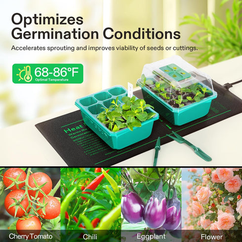 48" 20.75" VIVOSUN Durable Waterproof Seedling Heat Mat x UL & MET-Certified Warm Hydroponic Heating Pad