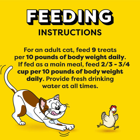14 oz. Temptations Jumbo Stuffed Cat Treats, Crunchy and Soft Cat Treats, Tasty Chicken Flavor, Tub