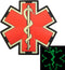 Medical Cross Patch PVC EMS Compatible with Velcro (Red White Glow Dark)