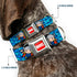 Dog Collar Seatbelt Buckle - Kawaii Thor Poses Hammer Monogram Blues, 15 to 26 Inches, 1.0 Inch Wide