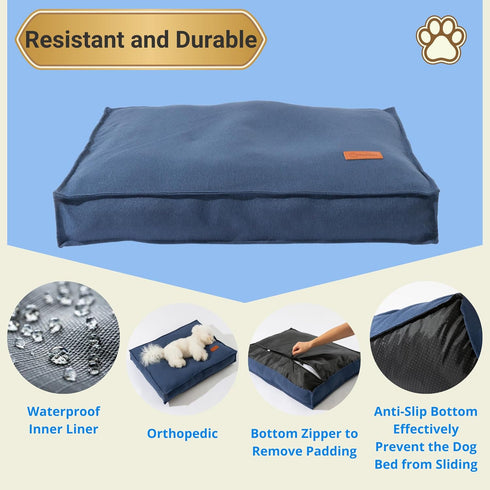Dog Bed, Crate Bed Orthopedic for Medium and Large Dogs, Soft, Warm, Durable, Removable Washable Cover