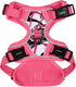 Puppia Abstract Dog Harness H, Adjustable Neck and Chest, Reflective Paint Pattern, Front and Back D-Ring for Small and
