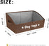 PET ARTIST Sturdy Collapsible Dog Toy Storage Basket with Handles - Large Dog Toy Box Bin for Chew Toys, Clothes, Brown