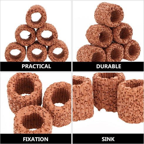 Aquatic Water Plant Fixed Ring - Plant Pot Holder for Fish Tank Weights, 20 pcs Floating Accessories