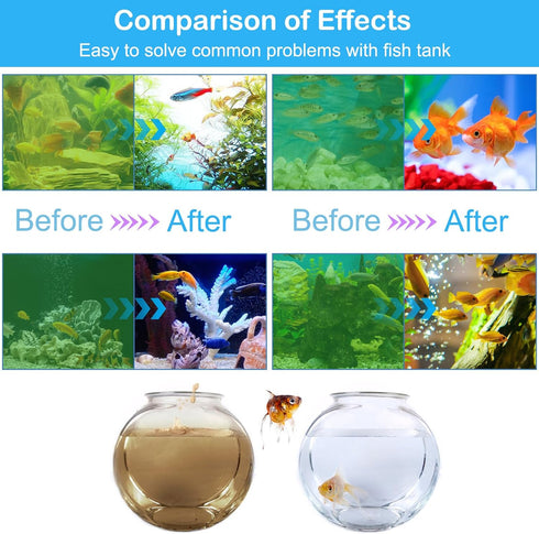 TAISHAN 3W Mini Aquarium Algae Removal Light with Timer, Waterproof Green Clear Light for Fish Tank, Pond & Pool