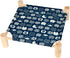 Patas Lague Pet Bed - Small Elevated Cooling Hammock Bed, Wood, 19x19x5 inches, 20 lbs, Blue for Cats and Dogs