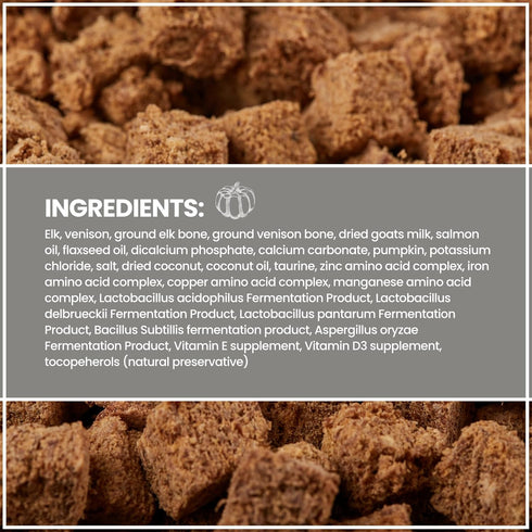 Muenster Freeze Dried Dog Food Topper Bites, Farmhaus Elk Freeze Dried Raw Dog Food, 5oz