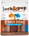 Jack&Pup 6" Bully Sticks 12 Pack for Dogs | Premium Odor Free Beef Pizzle Sticks for Large Dogs | All Natural