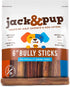 Jack&Pup 6" Bully Sticks 12 Pack for Dogs | Premium Odor Free Beef Pizzle Sticks for Large Dogs | All Natural