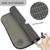 Sinland Microfiber Extra-Large Pet Food Mat - Dog Feeding Mat with Anti-Skid Backing (21Inch x 32Inch, Grey)