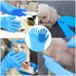 Pet Grooming Gloves, Dog Washing Gloves with High-Density Teeth, Silicone Bathing Gloves for Dogs and Cats (Blue)