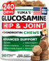 Glucosamine for Dogs - 240 Chews - Hip and Joint Supplement for