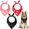 3 Pieces Valentine Dog Bandana Wedding Triangle Cat Scarf Washable Reversible Printing