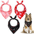 3 Pieces Valentine Dog Bandana Wedding Triangle Cat Scarf Washable Reversible Printing