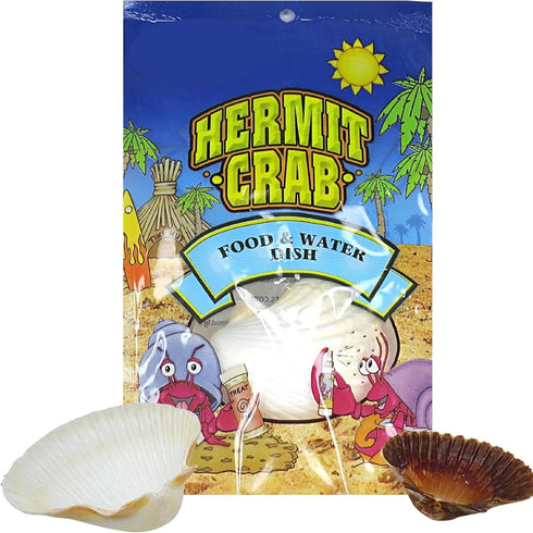 Needzo Hermit Crab Food and Water Shell Dishes, Habitat Tank Supplies for